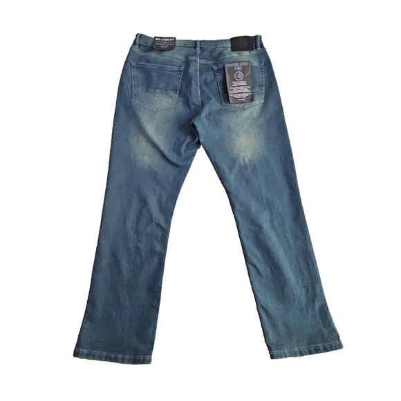 Vintage Genes Black VGB Jeans Men's 36W x 32L Relaxed Fit French Terry Denim NWT - Picture 3 of 16